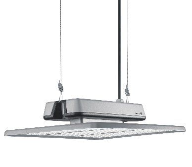 Ein Bild einer Deckenleuchte, die von der Decke hängt.