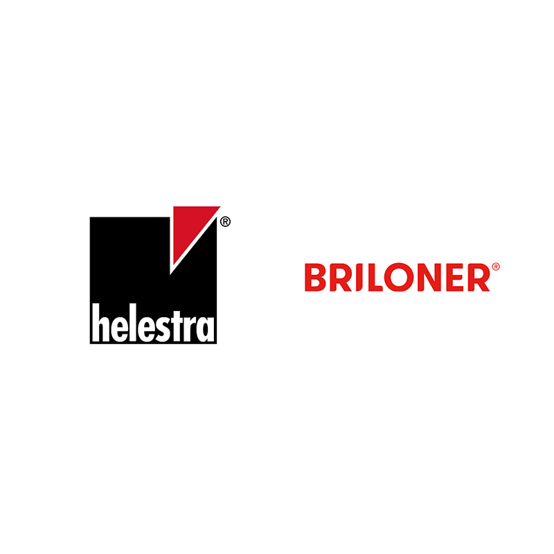 Die Logos von Helestra und Briloner stehen auf weißem Hintergrund.