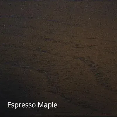 Espresso-stained maple wood grain, with dark brown hues.