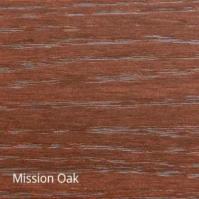 Mission Oak wood grain with reddish-brown color and visible wood grain lines.