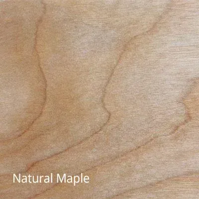 Natural maple wood grain, light brown with darker wavy lines.