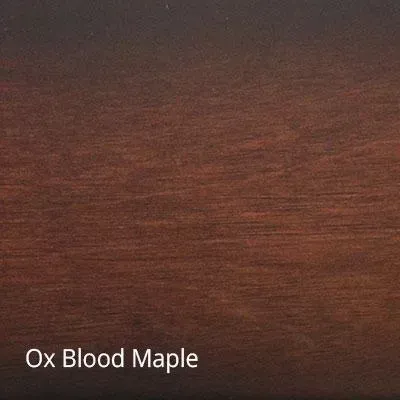 Ox Blood Maple wood grain, dark reddish-brown color with visible wood texture.