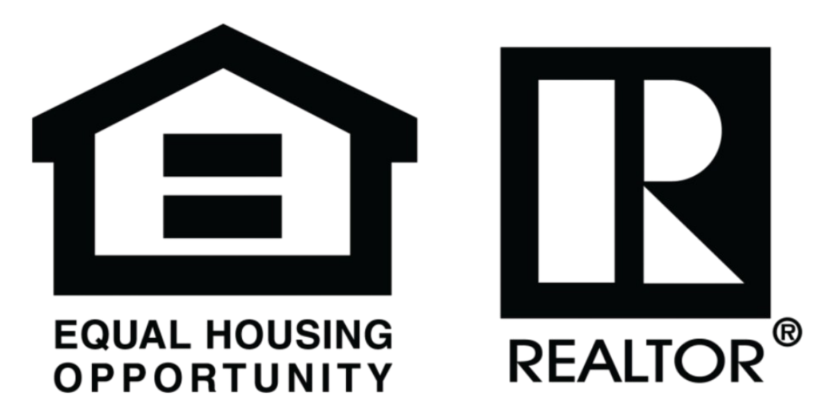 Equal Housing Opportunity and REALTOR logos in black and white