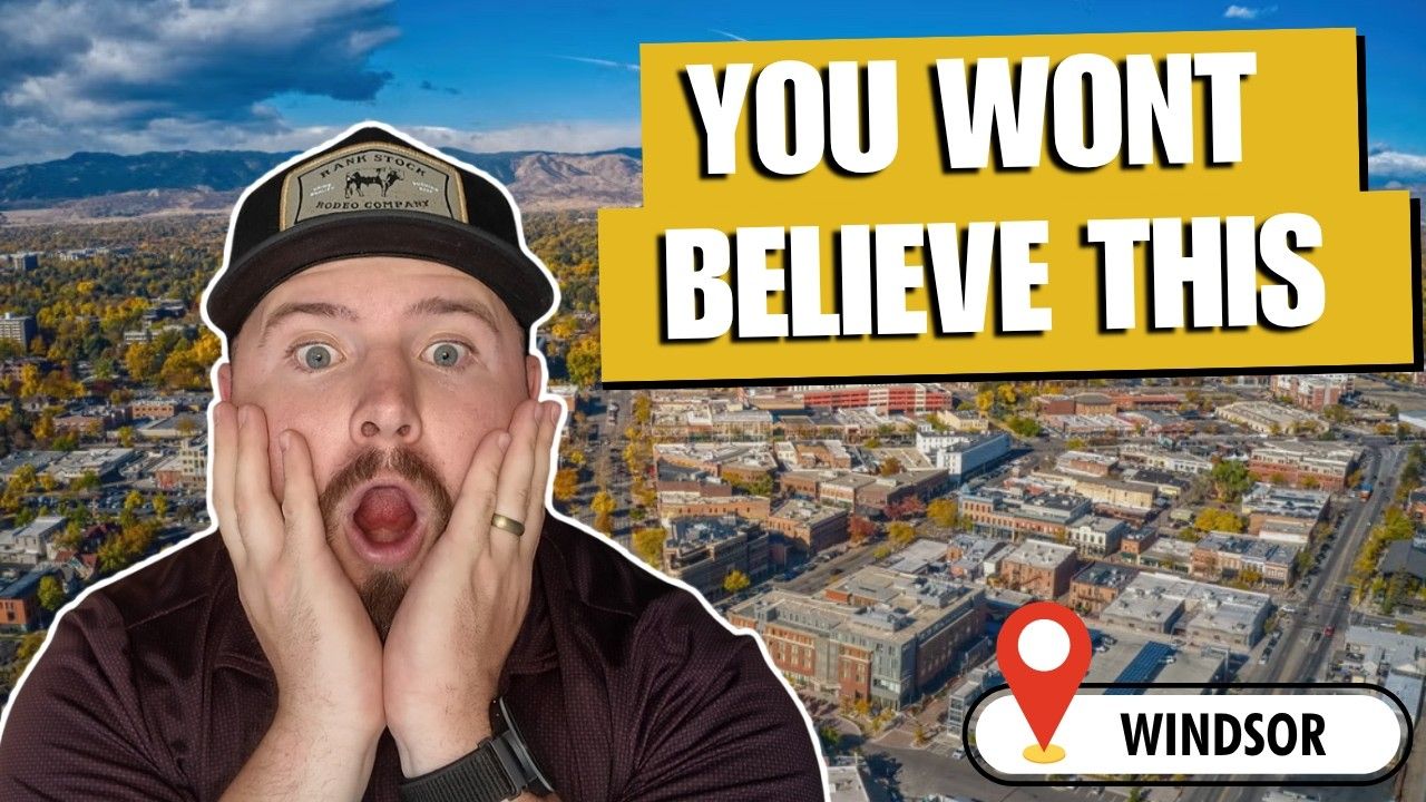 Man shocked at city aerial with text “YOU WON’T BELIEVE THIS” and location label “Windsor”