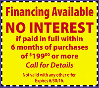 Financing Available Coupon