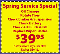 Spring Service Special Coupon