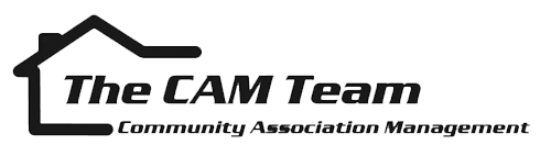 Logo for The CAM Team, Inc., showing a house outline with text beneath: 
