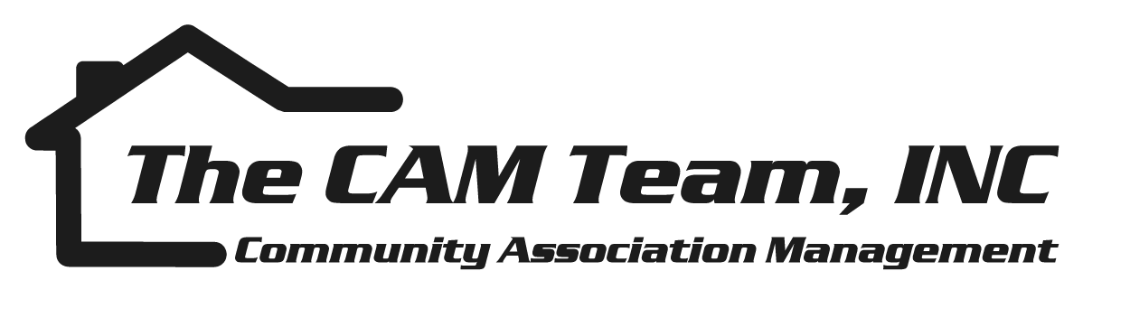 Logo for The CAM Team, Inc., showing a house outline with text beneath: