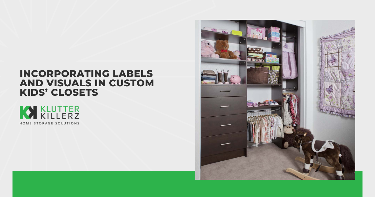 Incorporating Labels and Visuals in Custom Kids’ Closets