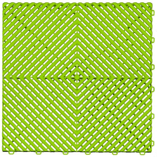 Techno green color option for swisstrax garage floor tiles