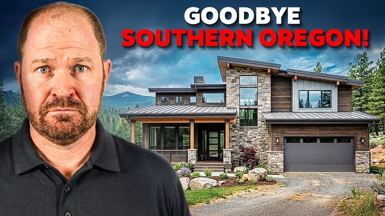 Man with concerned expression in front of house; 