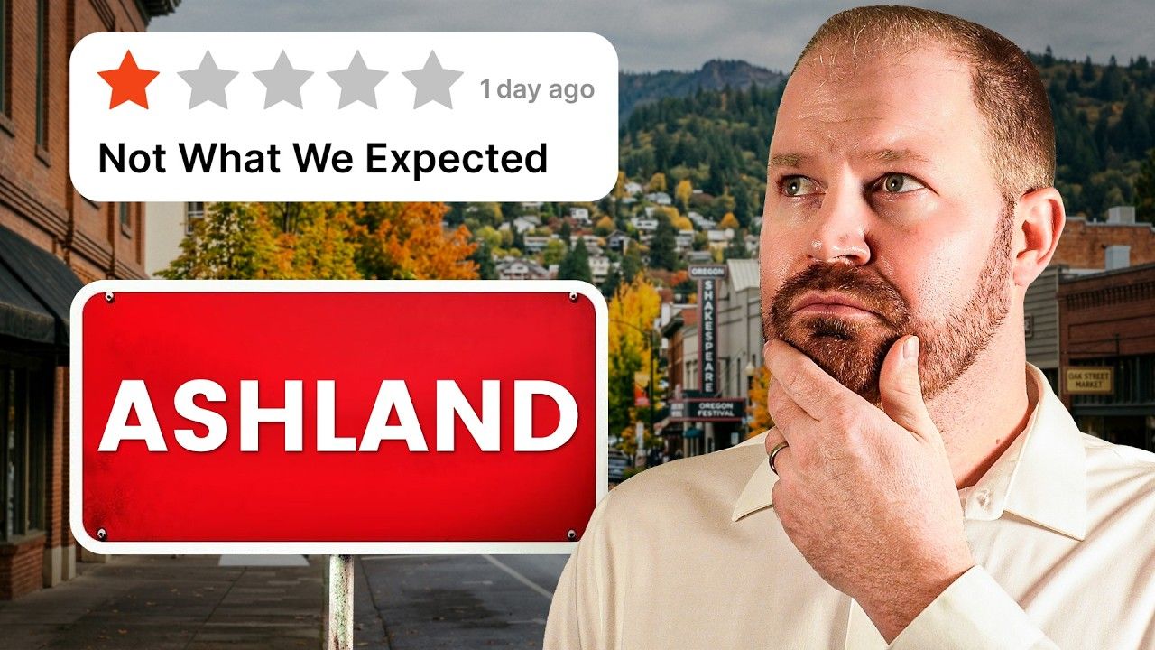 A man looks thoughtful next to a red sign that reads 