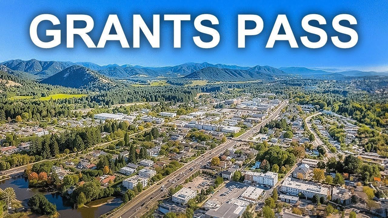 A sign that says grants pass oregon on it