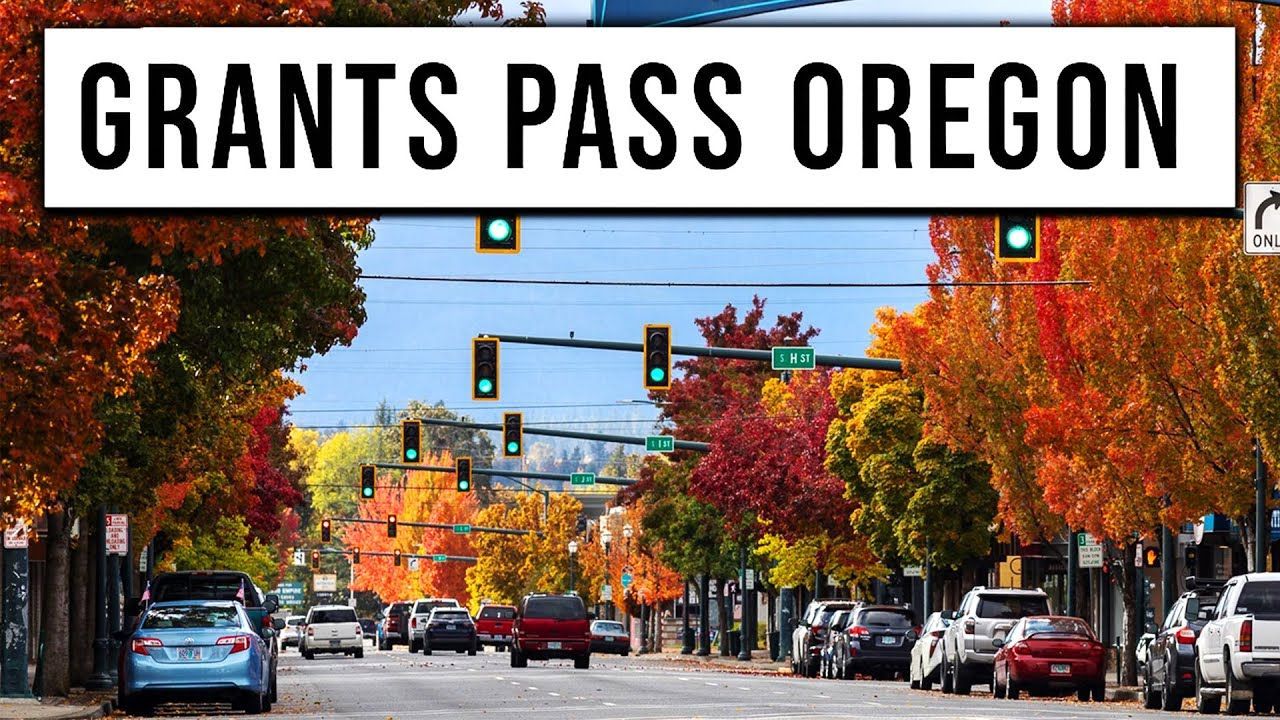 A sign that says grants pass oregon on it