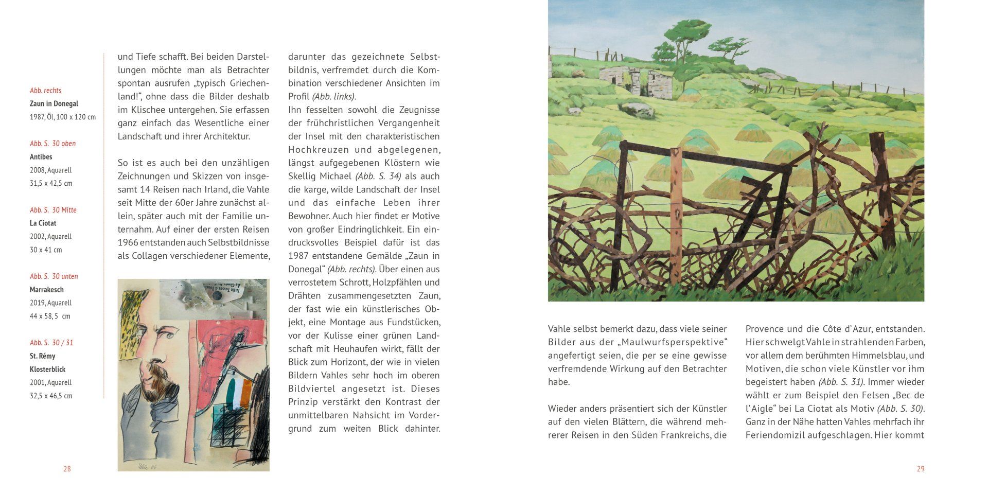 In einem Buch ist eine Seite aufgeschlagen, auf der ein Zaun und ein Mann mit einer Flagge abgebildet sind.