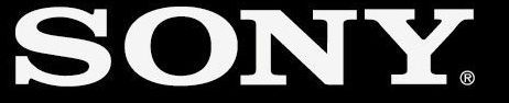 Un logotipo de Sony blanco sobre un fondo negro