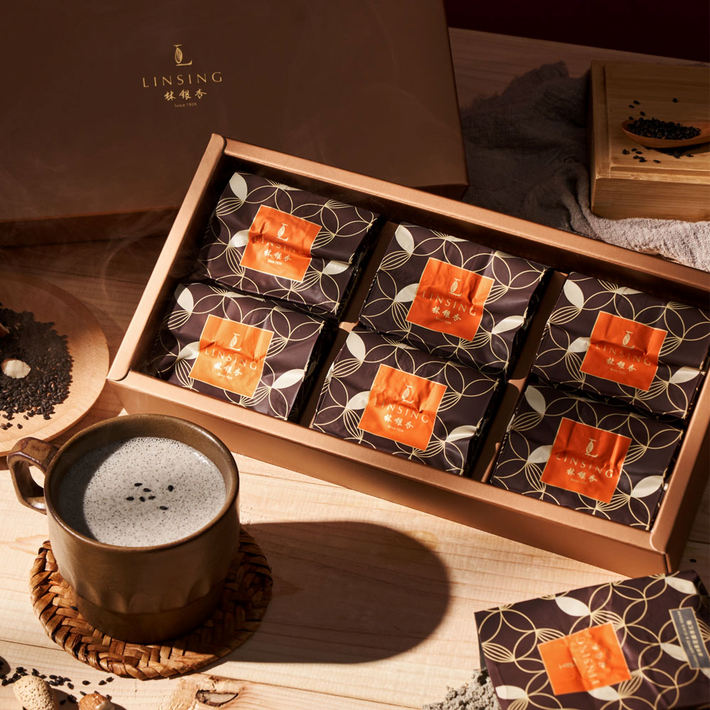 【林銀杏】經典黑芝麻杏仁粉600g(100gX6包)