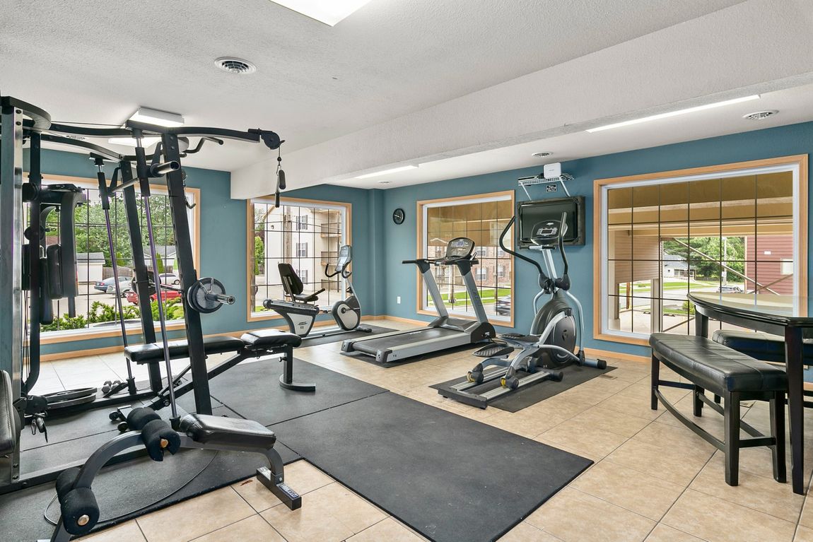 Fitness room with machines and treadmills