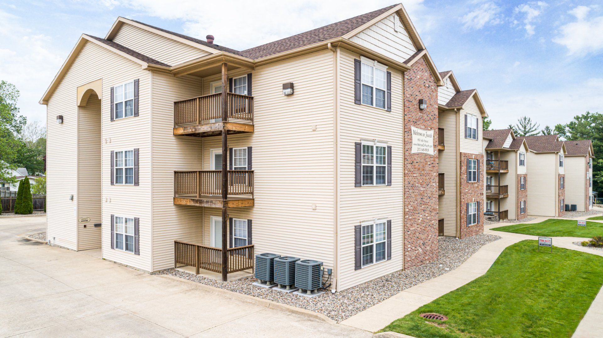Exterior Brooklyn, Melrose, and Millennium Apartments building