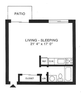 Floor Plan: Small Studio