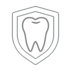 icon of tooth with shield around it