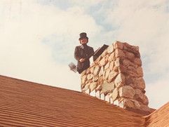 Man Sweeping the Chimney | Dowagiac, MI | SW Top Hat Chimney Service
