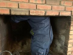 Cleaning the Chimney Inside the House | Dowagiac, MI | SW Top Hat Chimney Service