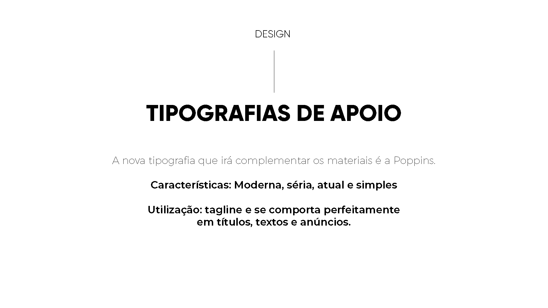 A white background with black text that says tipografias de apoio