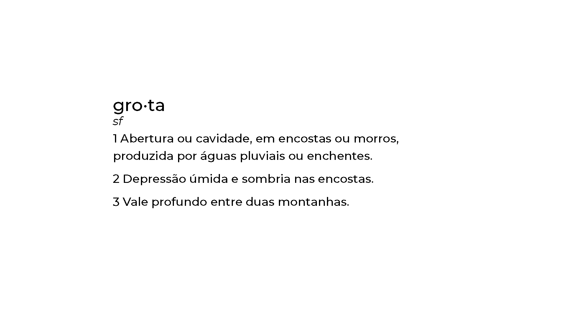 Uma definição de uma palavra em uma língua estrangeira em um fundo branco.