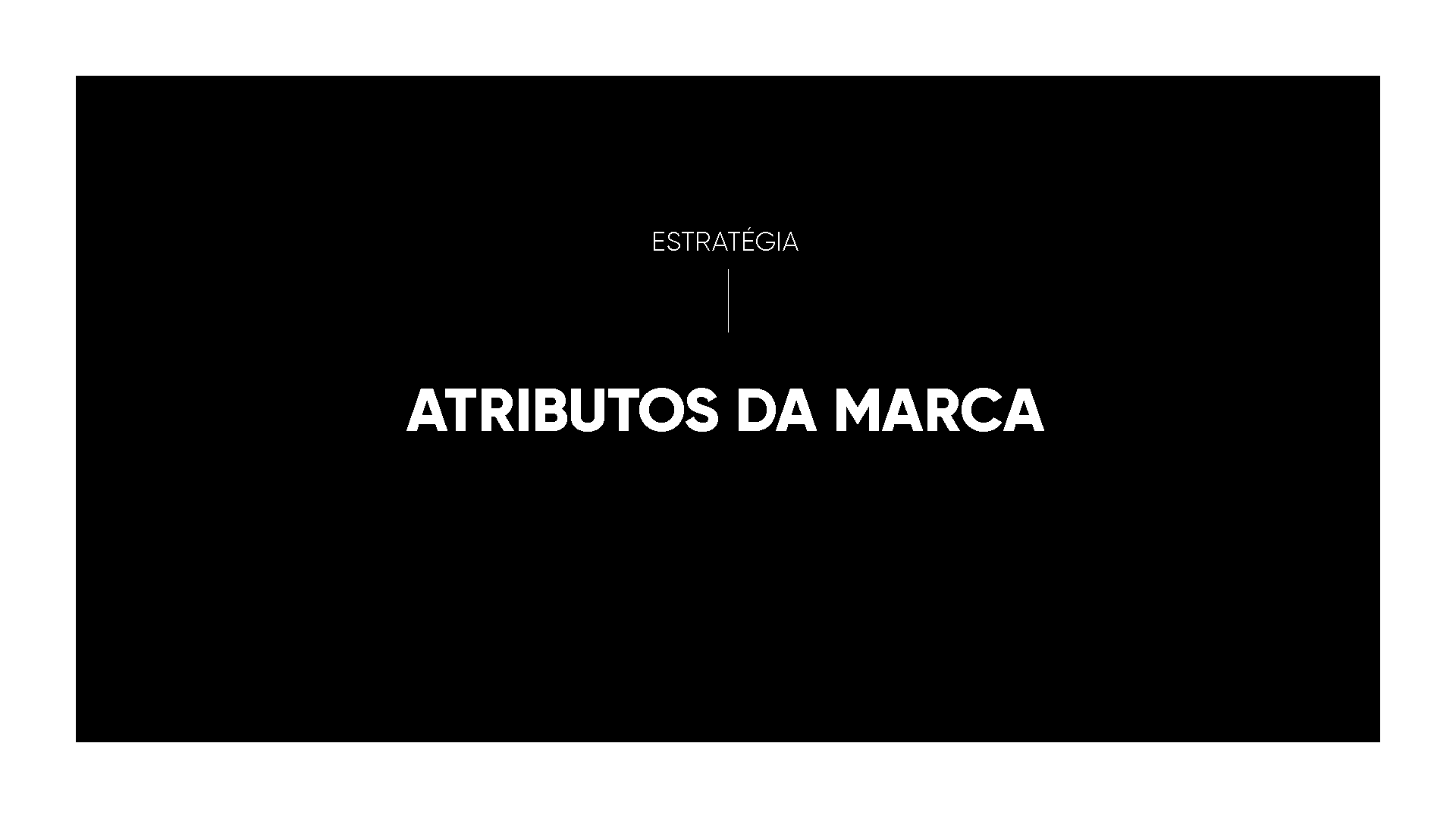 Um fundo preto com as palavras atributos da marca escritas nele.
