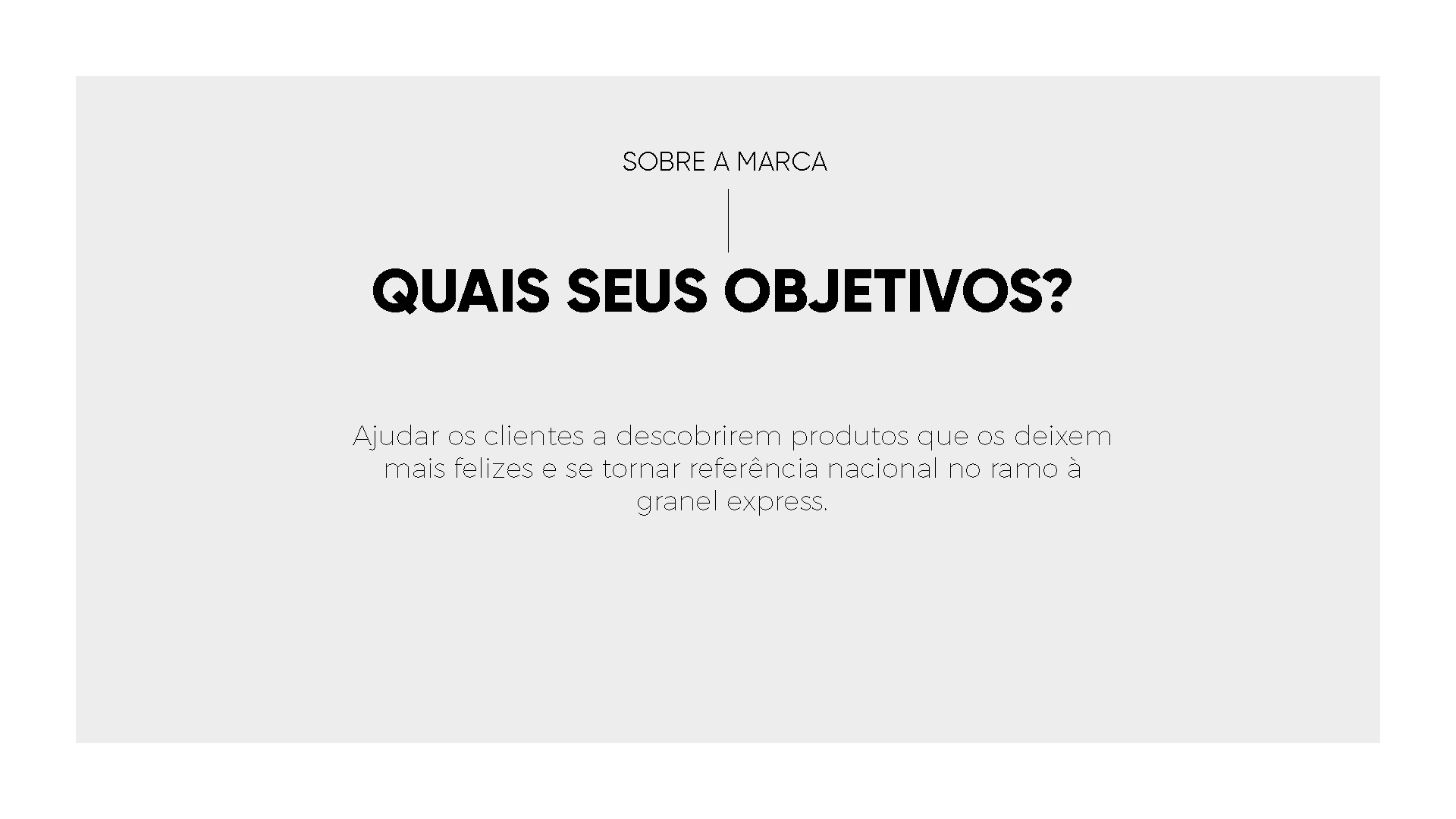 Um fundo branco com as palavras quais seus objetivos.