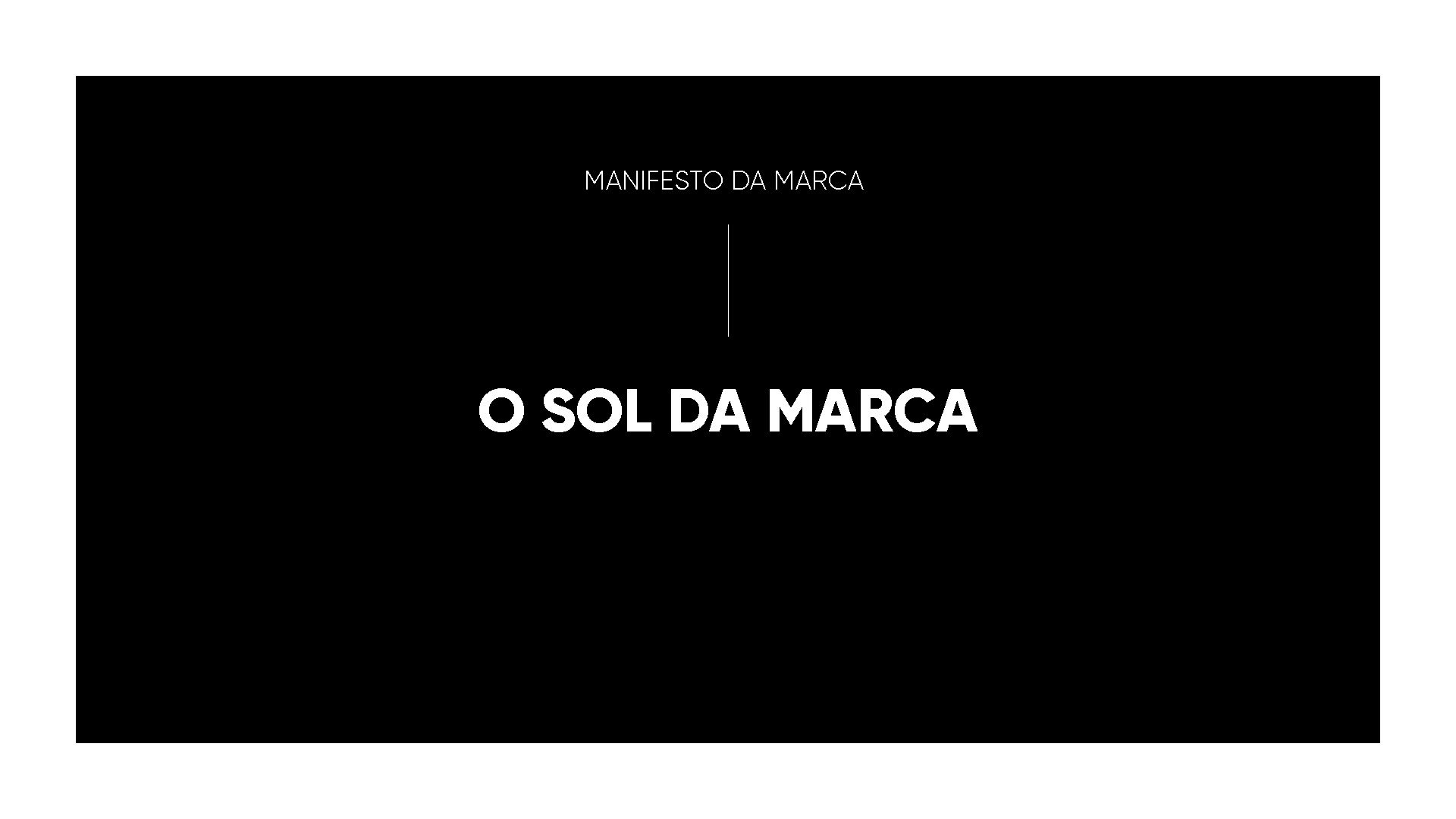 Um fundo preto com as palavras o sol da marca.