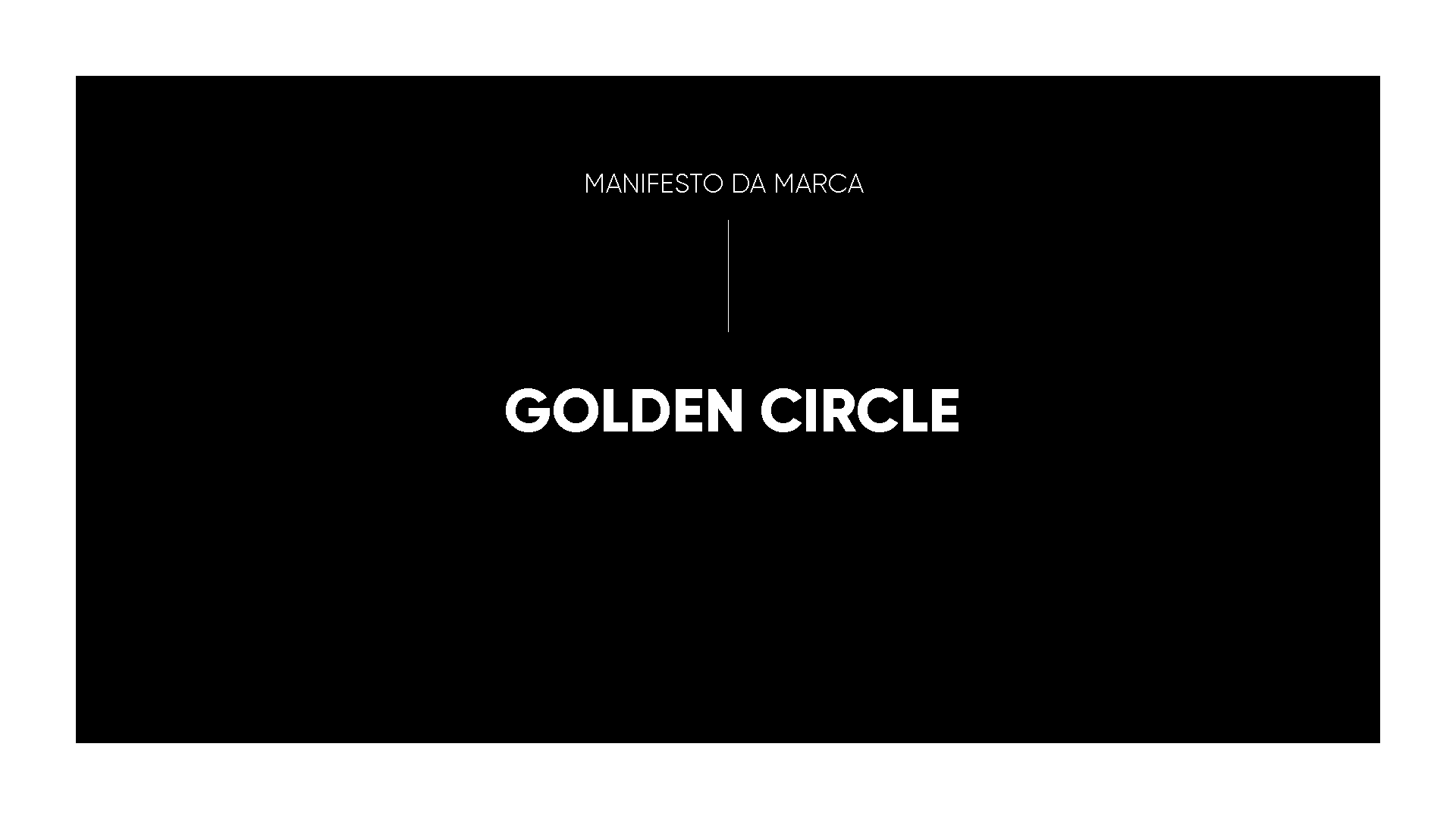 O logotipo do círculo dourado está em um fundo preto.