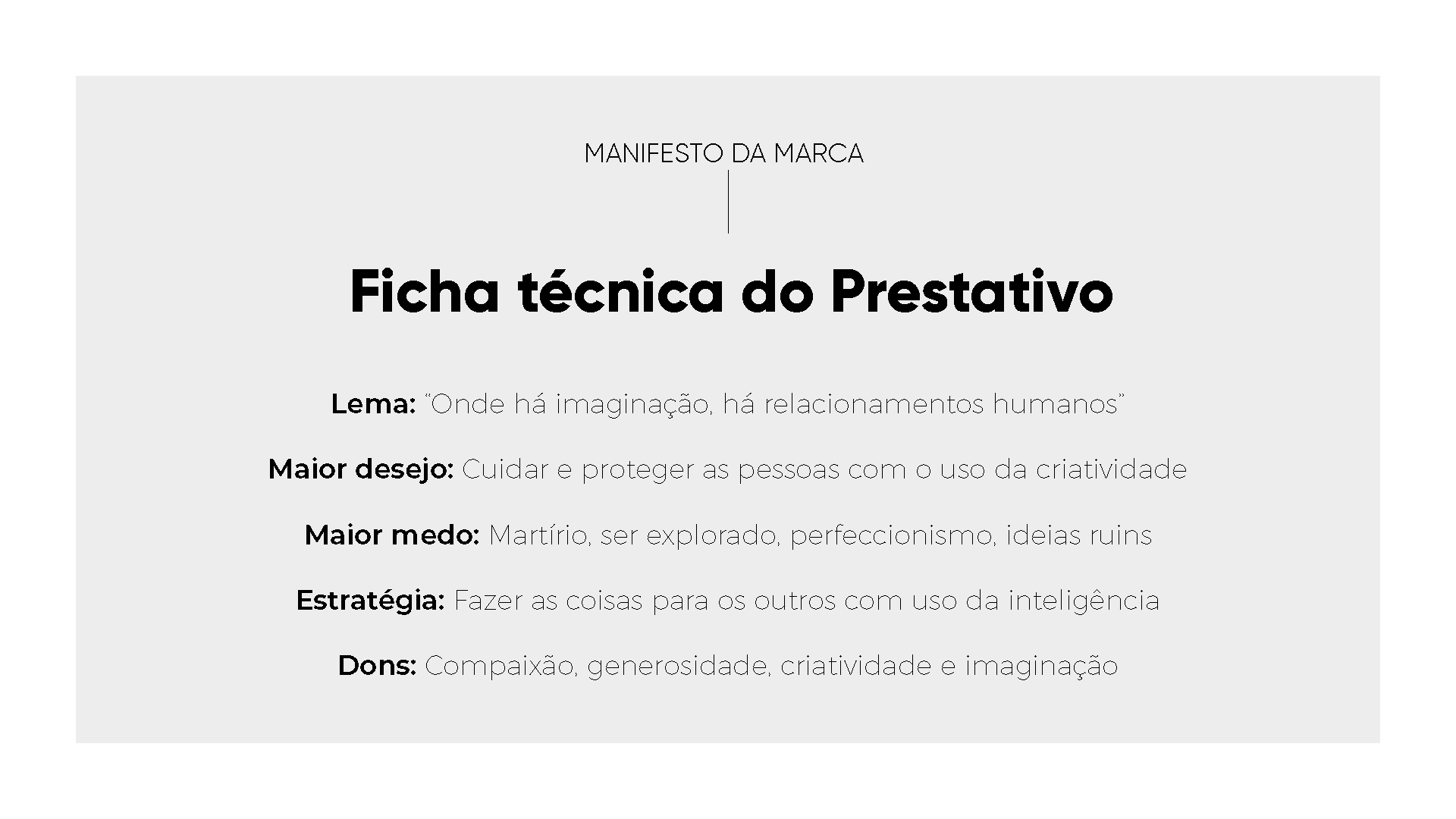 Um fundo branco com um texto preto que diz ficha técnica do prestativo
