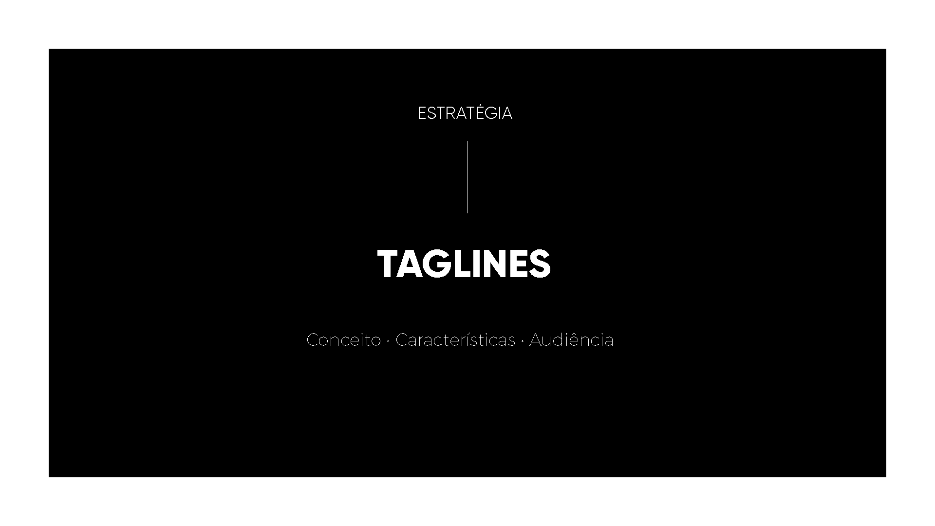 Um fundo preto com texto branco que diz slogans.