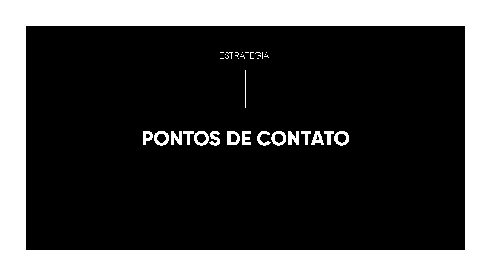 Um fundo preto com as palavras pontos de contato escritas nele.