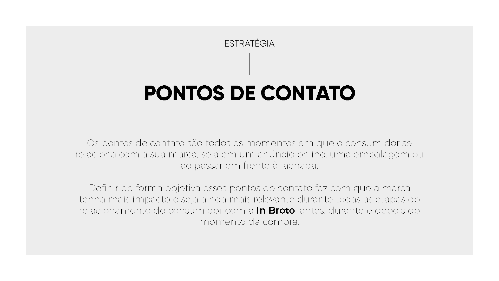 Um fundo branco com as palavras pontos de contato nele.