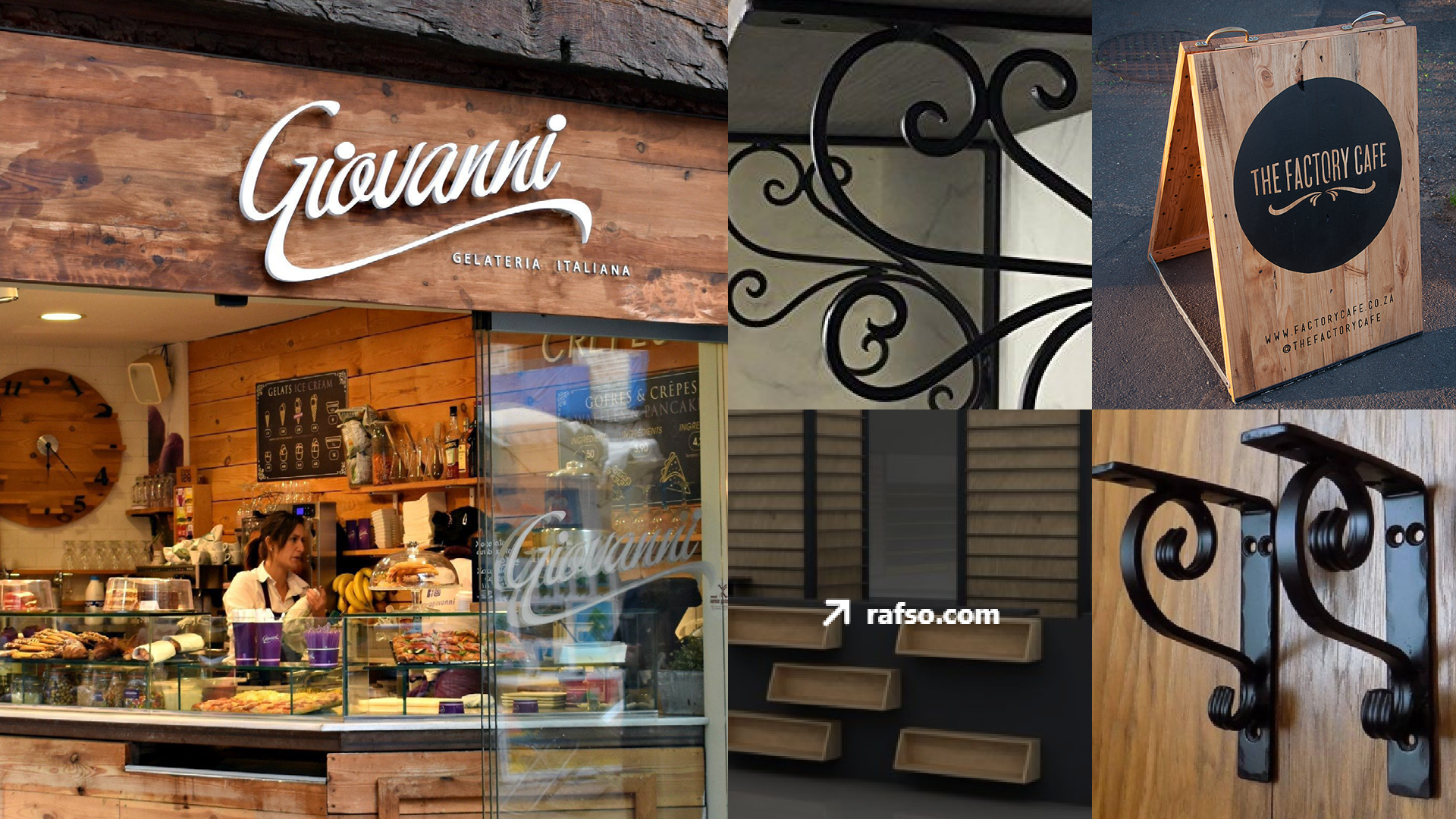 Uma colagem de fotos de uma padaria giovanni