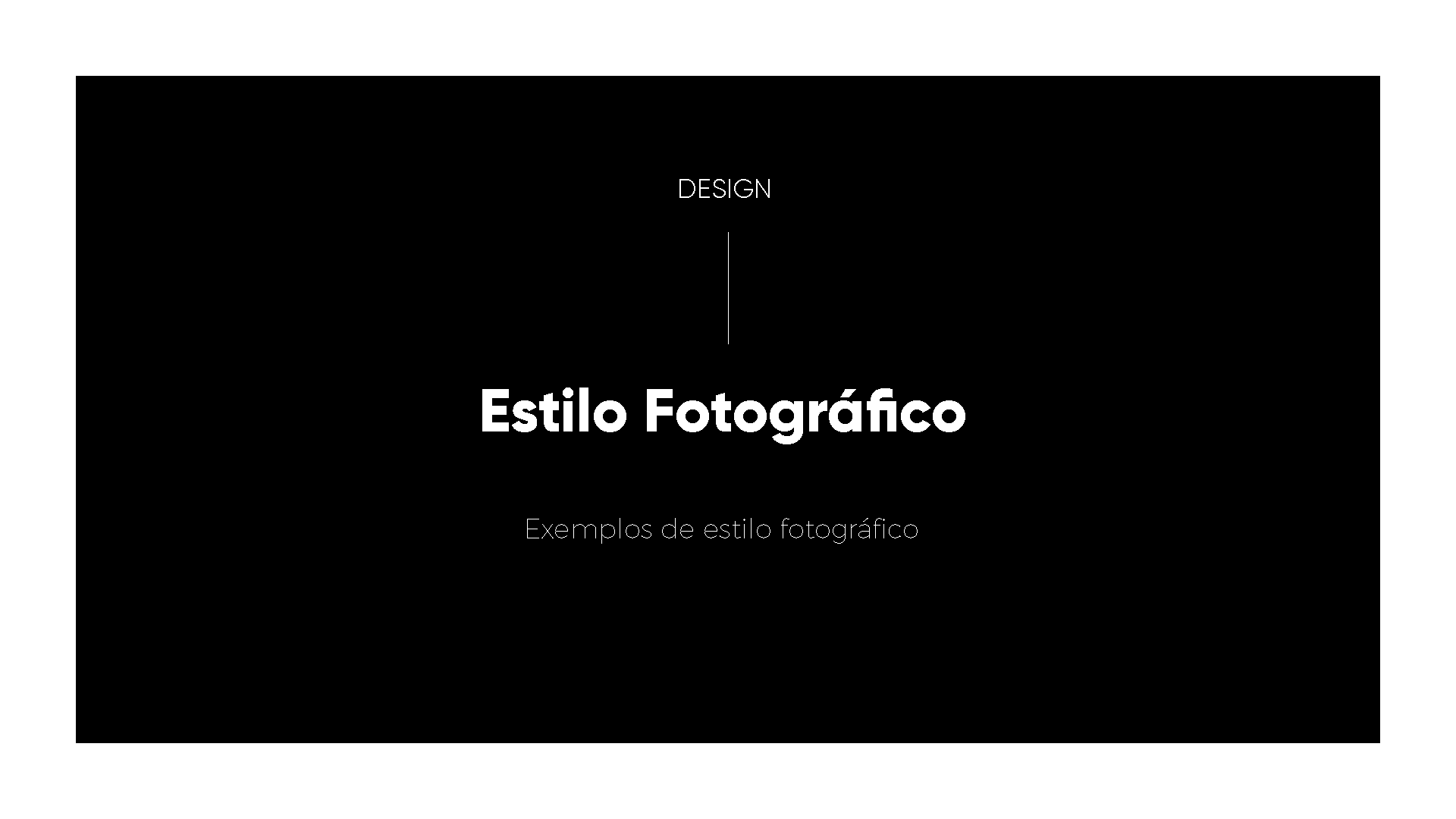 A palavra estilo está em um fundo preto.