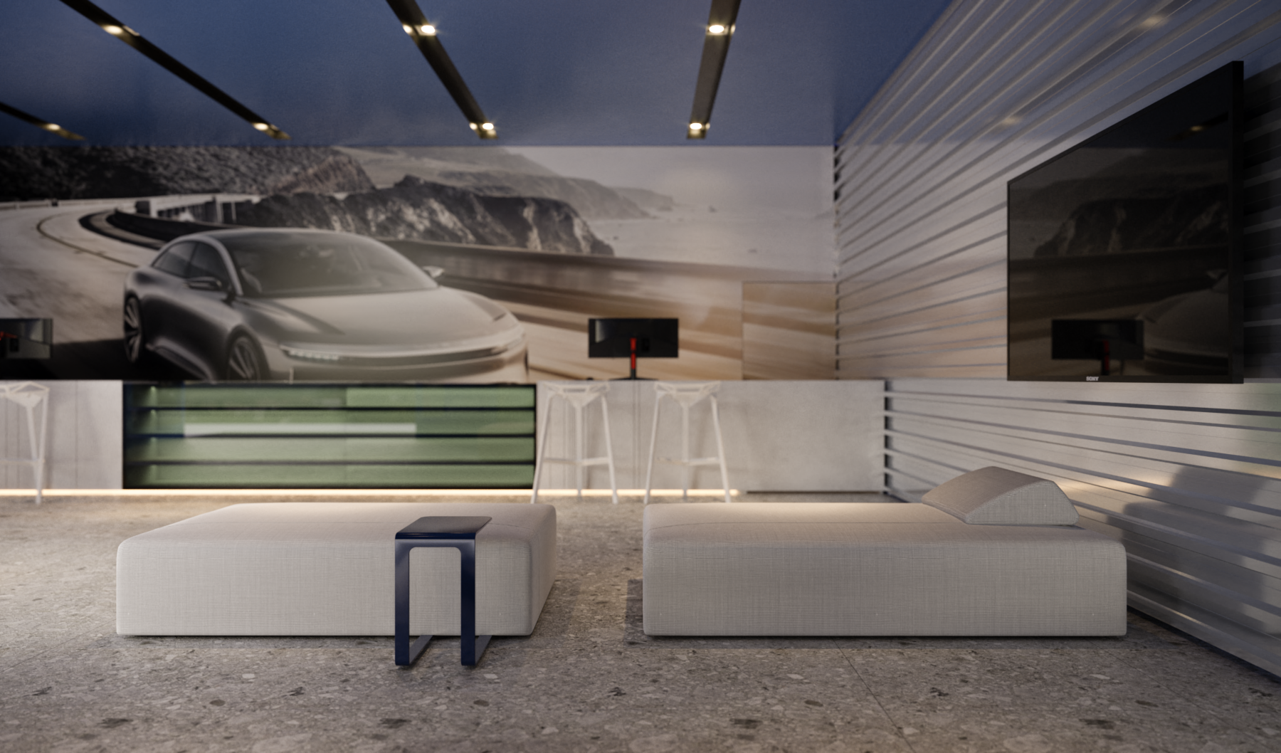 Uma bandeja de madeira cheia de limões, laranjas e geleia.