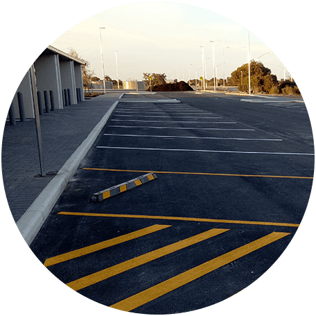 Diagonal Yellow Line Markings