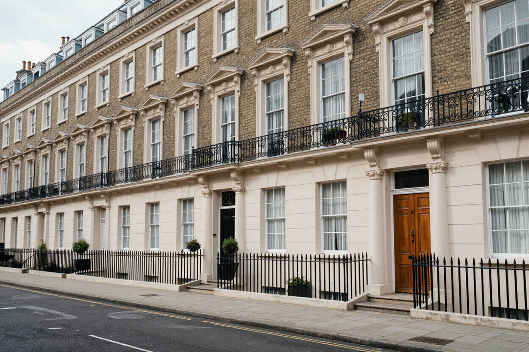 Well-presented London residential townhouse row