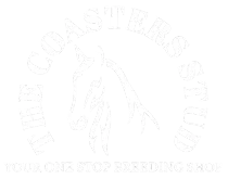 A logo for the coasters stud breeders of quality sporthorses