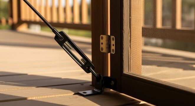 Air conditioning units with toolbox and gloves in backyard.