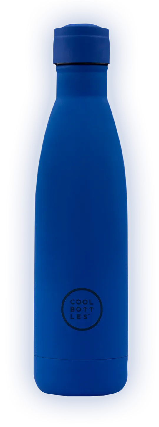 Garrafa térmica Vivid Blue sem fundo da Cool Bottles