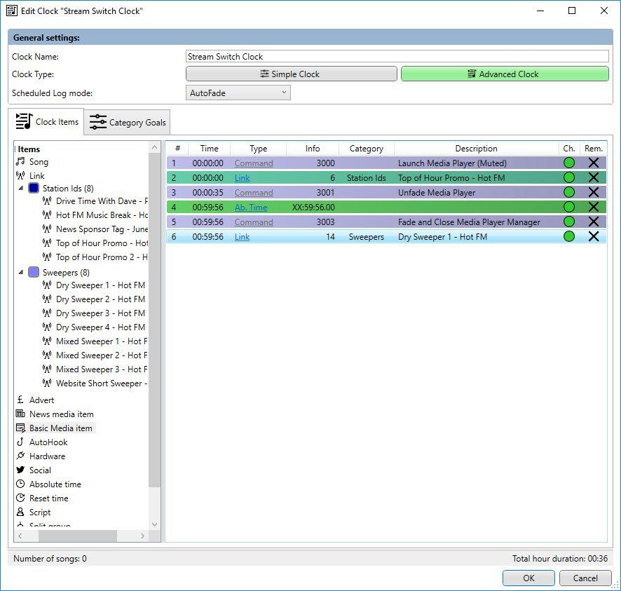 A screenshot of a computer screen showing a list of songs