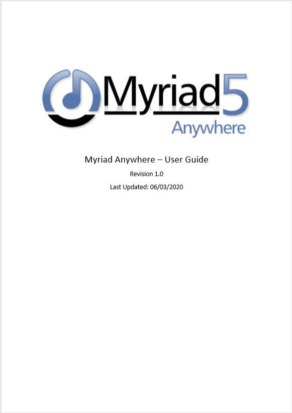 Myriad Anywhere User Guide