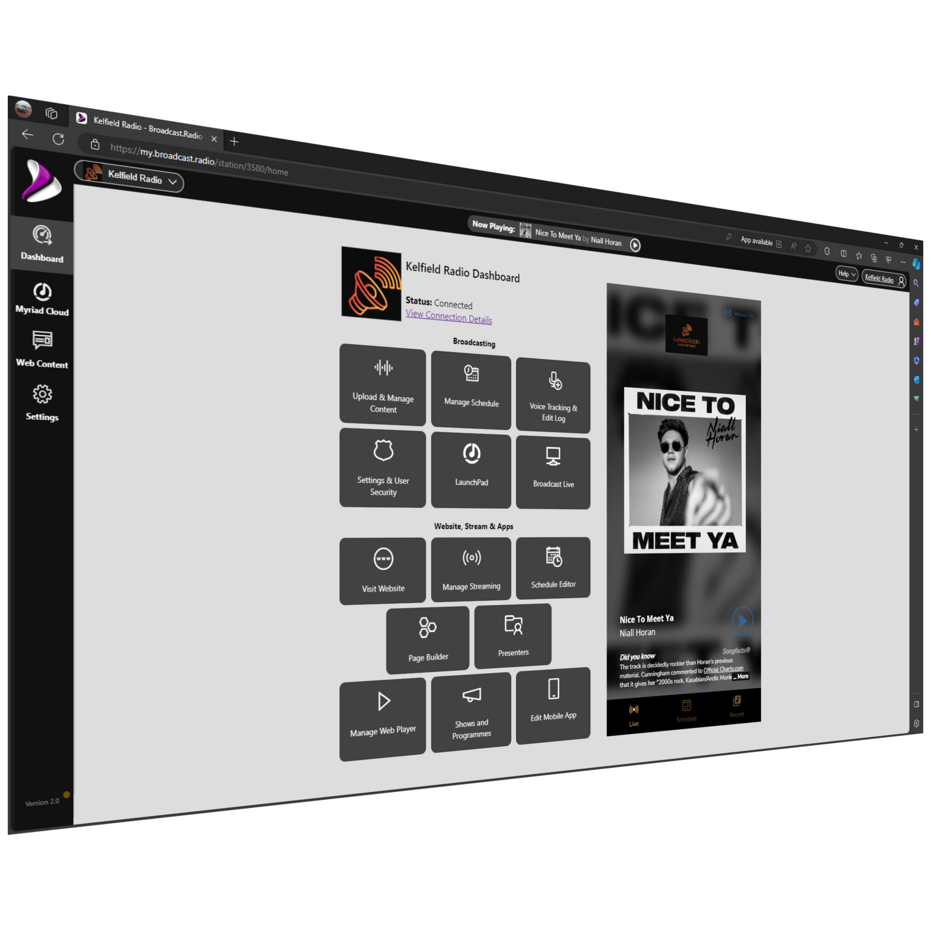 A computer screen with a picture of a man and the words nice to meet ya