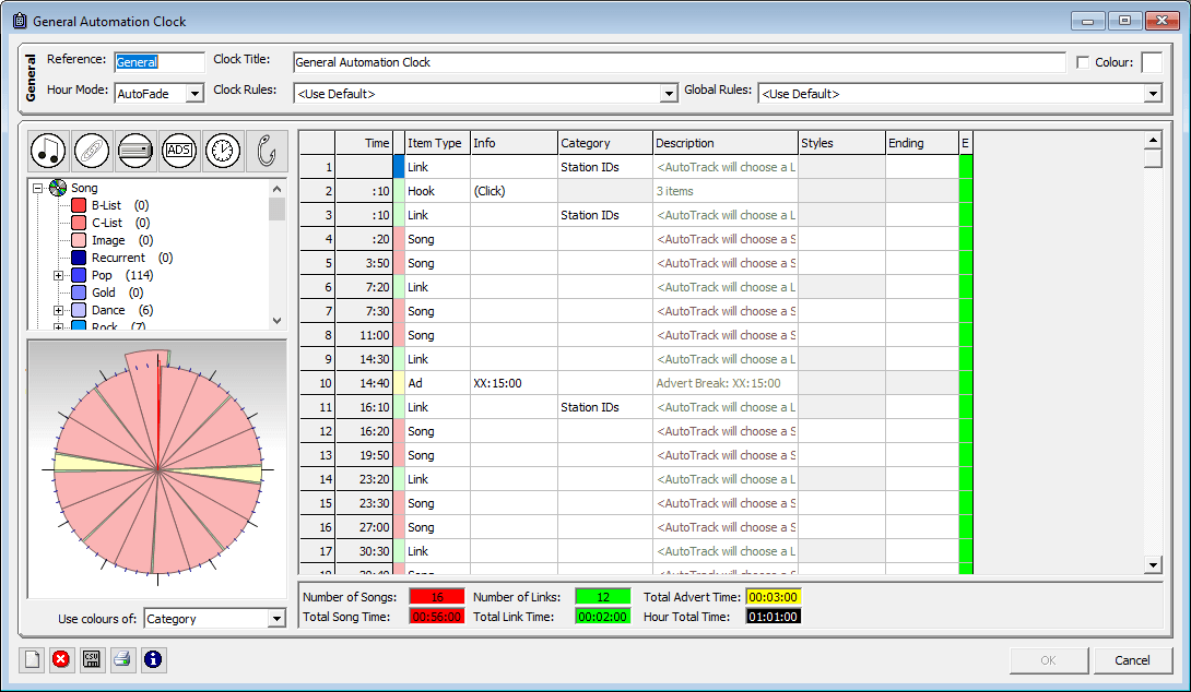 AutoTrack Standard Clocks