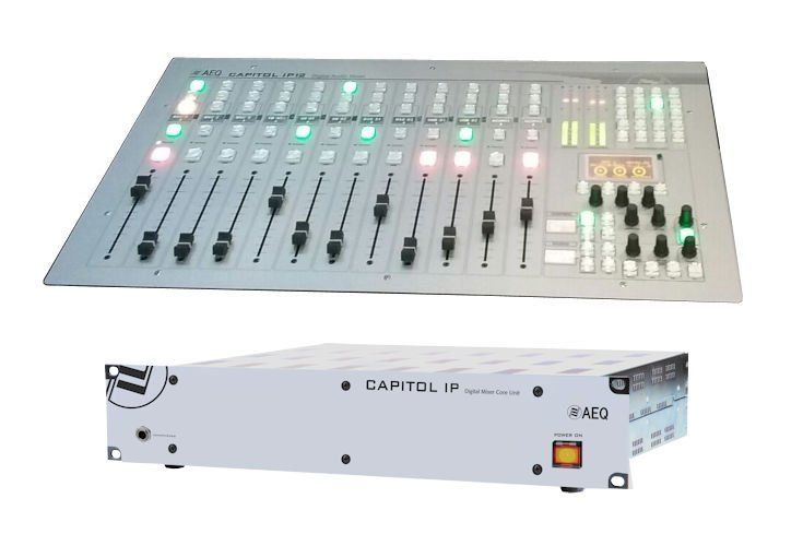 A capitol ip mixer and a capitol ip amplifier on a white background